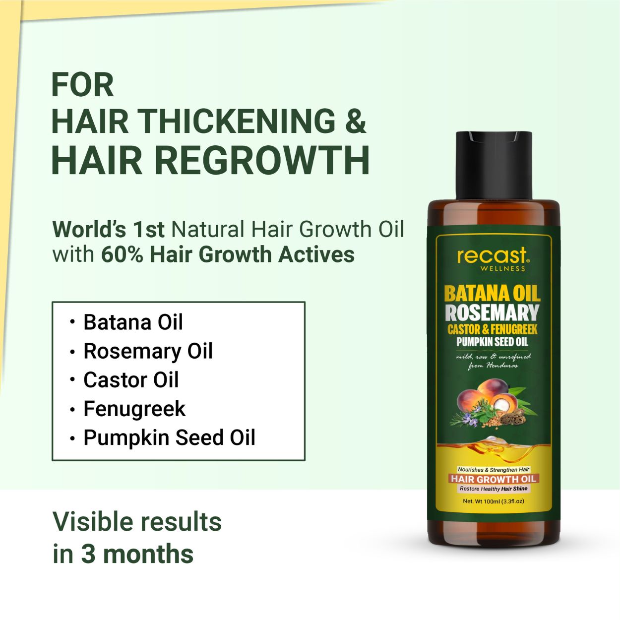Batana, Rosemary, & Castor Hair Regrowth Oil