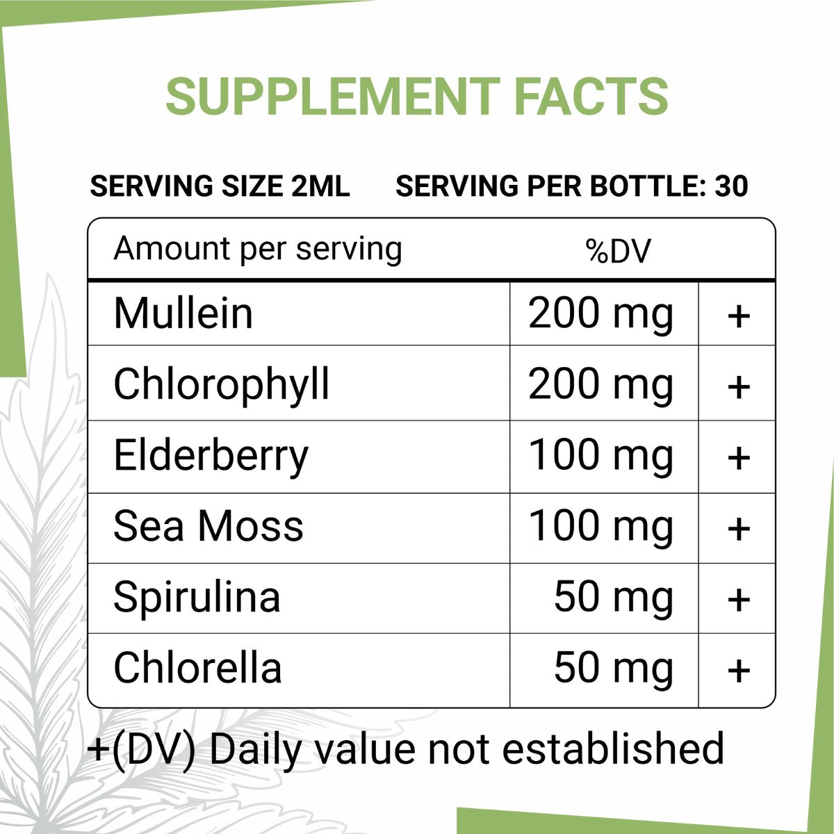 Mullein Chlorophyll Drops