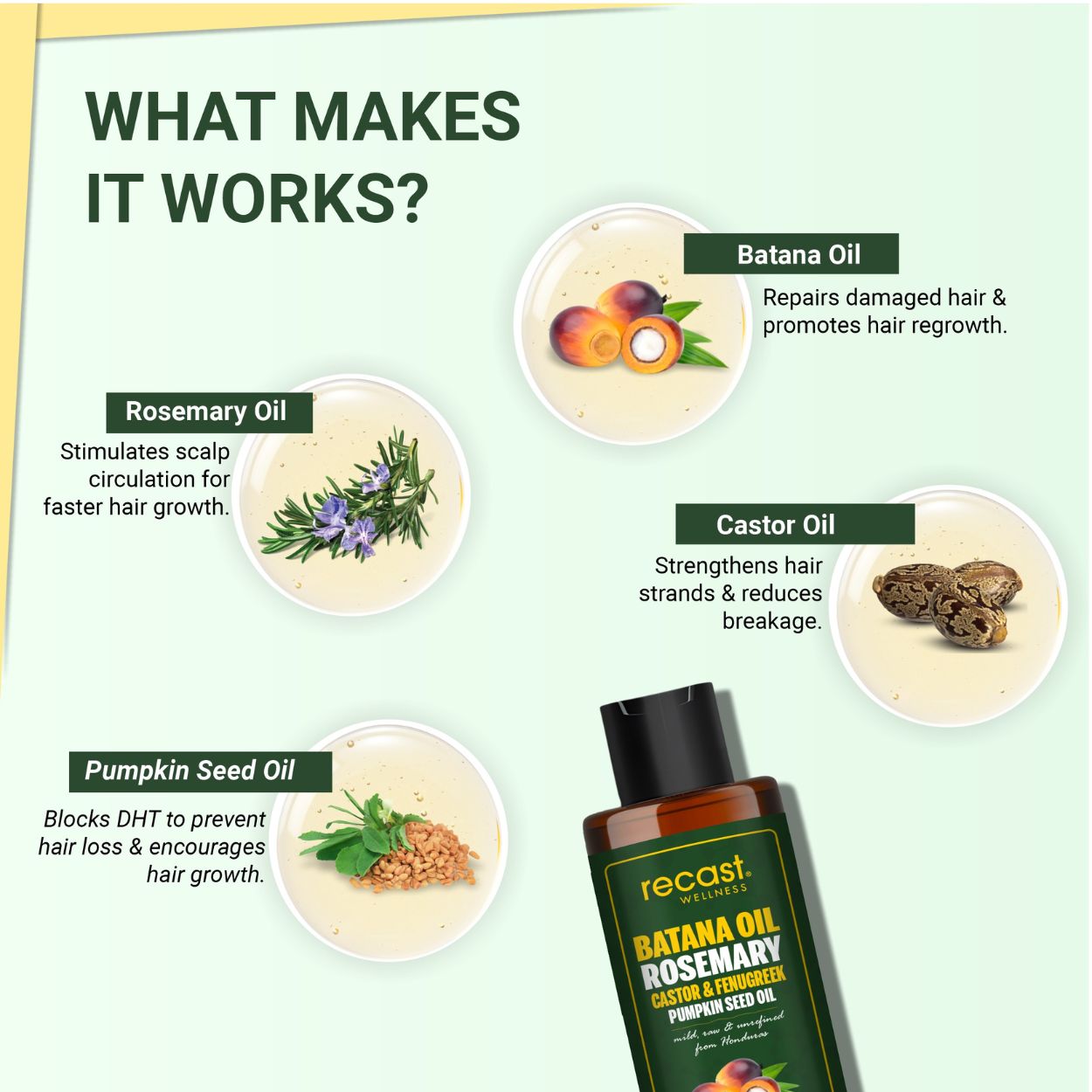 Batana, Rosemary, & Castor Hair Regrowth Oil