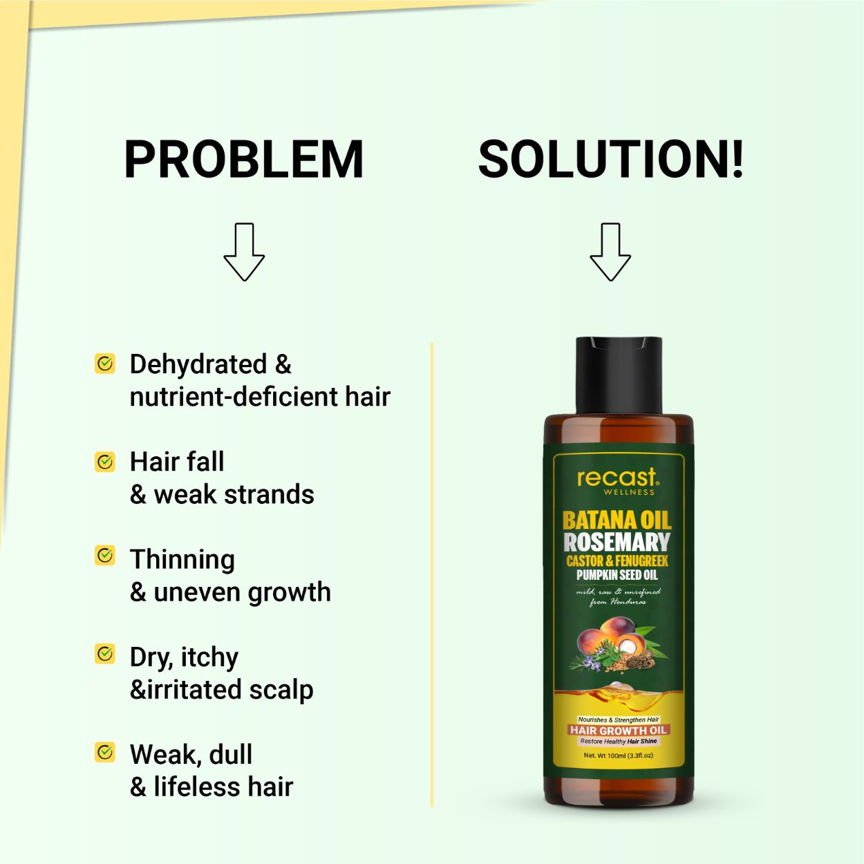 Batana, Rosemary, & Castor Hair Regrowth Oil