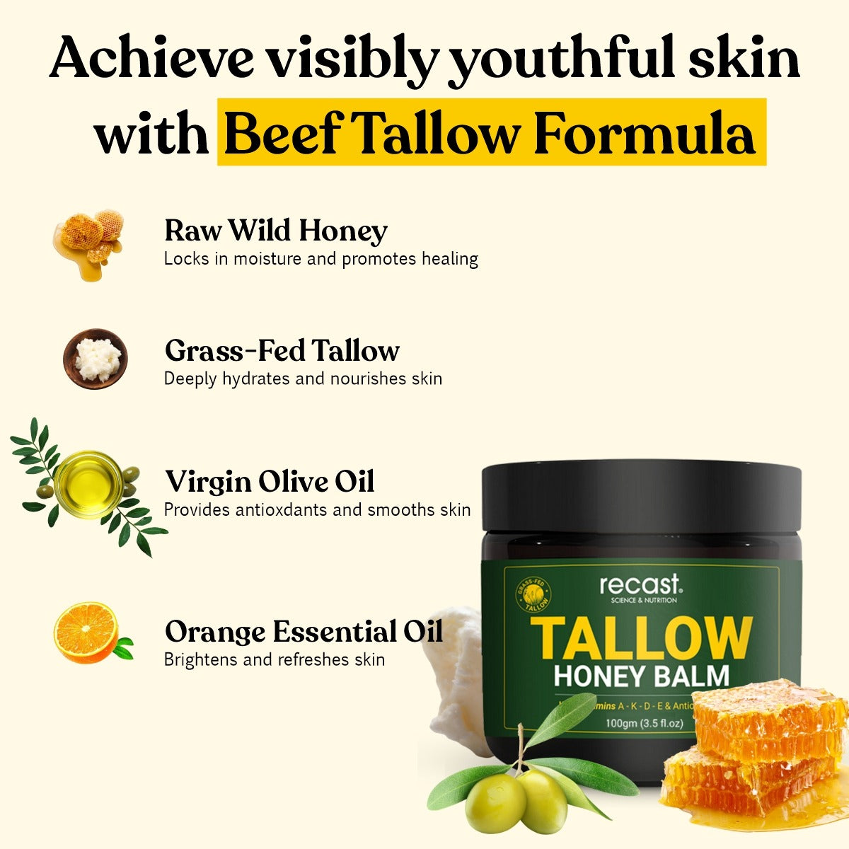 Tallow Honey Balm